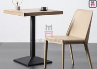 Durable Restaurant Dining Table Indoor 3/4/5cm Thickness With Solid Wood Face