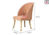 Fully Upholstered Velvet Armrest Dining Chair with Hardware Fitting