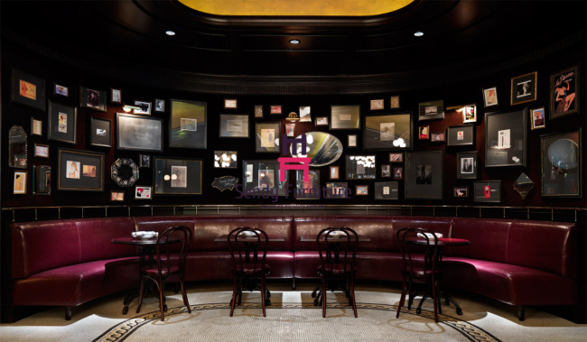 Banquette rotondo su ordinazione stabilito del caffè del banco del sofà di cuoio del ristorante per un hotel di cinque inizio
