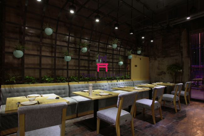 Insieme di legno del sofà del ristorante degli alimenti a rapida preparazione, cuoio su ordinazione/tessuto della tappezzeria della cabina del sofà
