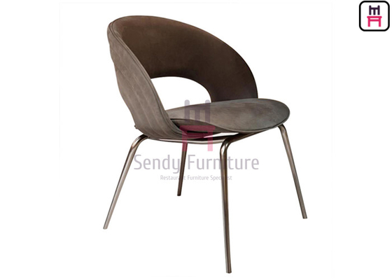 comprare La sedia pranzante ricoperta posteriore scavata Chrome colora le gambe di acciaio inossidabile online manufacture