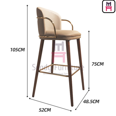 comprare Poggiapiedi di cuoio di acciaio inossidabile dello sgabello da bar del bracciolo del contatore del ristorante incluso online manufacture