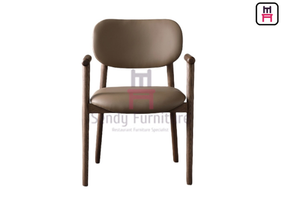 comprare Sedile da pranzo in legno di cenere imbottito di cuoio per uso in ristorante online manufacture