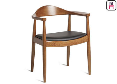 comprare Sedie di legno del ristorante del bracciolo sovra- di dimensione con il cuscino di cuoio/struttura di legno online manufacture