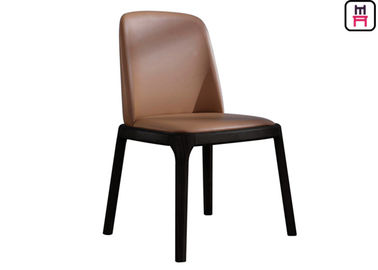 comprare Sedie di cuoio nere di legno senza braccia della cucina, sedie di legno leggere eleganti della sala da pranzo online manufacture