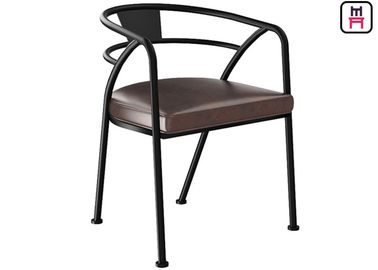 comprare Sedie industriali del ristorante del metallo di stile di progettazione del sottotetto con la sedia di cuoio del bracciolo dei sedili online manufacture