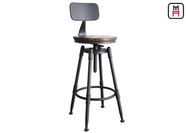 comprare I sedili regolabili di legno/cuoio degli sgabelli da bar di Restsaurant del metallo di stile del sottotetto escludono la sedia online manufacture