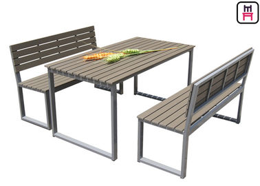 comprare Patio commerciale delle Tabelle all'aperto di legno di plastica KD del ristorante che pranza gli insiemi con il banco online manufacture