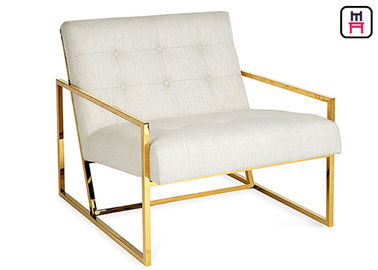 comprare Scelga/oro di lusso/Chrome dell'acciaio inossidabile del bracciolo di Blue Velvet sedia beige di accento online manufacture