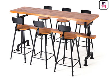 comprare Base di progettazione della metropolitana delle Tabelle di Antivari del ristorante della cima di legno solido con il poggiapiedi di Comfotable online manufacture