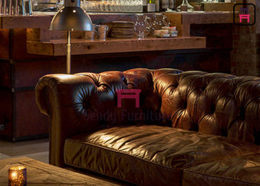 comprare L'hotel tessuto/pelle ha ricoperto lo stile americano del sofà di Chesterfield della cabina del ristorante online manufacture
