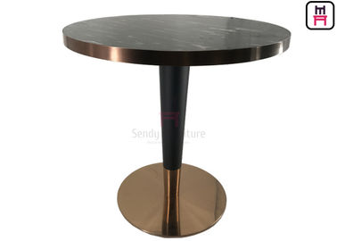 comprare Marmo naturale nero con il tavolo da pranzo elegante del ristorante della cucitura dorata di Gapless online manufacture