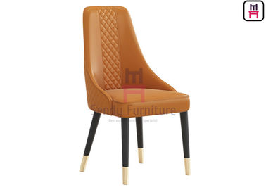 comprare Le sedie di legno su ordinazione del ristorante trapuntate hanno ricoperto il tipo senza braccia parte posteriore del micro cuoio della fibra di livello online manufacture