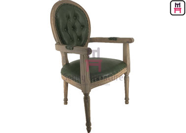 comprare Il bracciolo di legno d'annata del ristorante della parte posteriore rotonda presiede la sedia classica di lusso con la decorazione del bottone online manufacture
