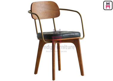 comprare Il ristorante di legno di legno di gomma non presiede con piegato/senza armatura del bracciolo del metallo online manufacture