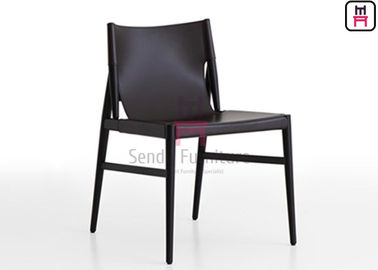 comprare Il ristorante di legno di colore grigio scuro presiede la mobilia commerciale dell'interno del cuoio di sella online manufacture