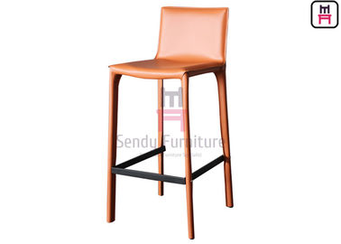 comprare Mobilia dell'interno degli sgabelli da bar del ristorante del cuoio di sella con il poggiapiedi/schienale online manufacture