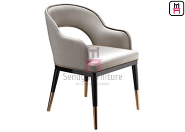 comprare Sedie placcanti del ristorante di legno solido dei piedi dell'oro, cuoio di legno dell'hotel che pranza le sedie online manufacture