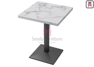 comprare Tavolo da pranzo di marmo dell'hotel del modello HPL della formica con la base pesante del ghisa di colore nero online manufacture