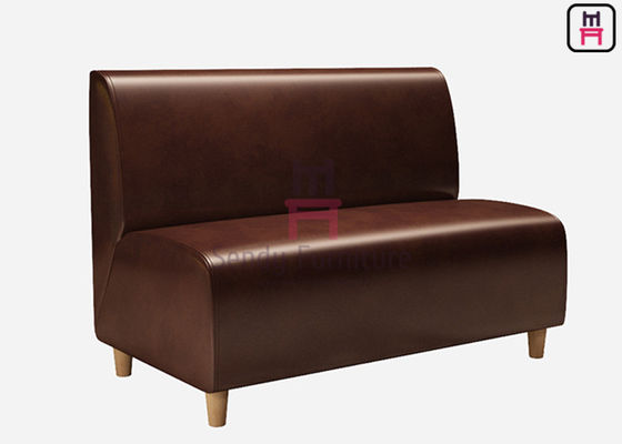 comprare Lunghezza ricoperta di cuoio di legno solida della cabina 120cm del ristorante di Brown della gamba online manufacture