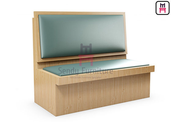 comprare Disposizione dei posti a sedere commerciale blu-chiaro ricoperta di cuoio della cabina del ristorante dell'unità di elaborazione del compensato chiuso online manufacture