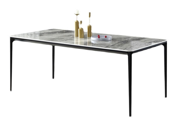 comprare Tavolo da pranzo in marmo artificiale con lastra di pietra per 4/6 persone online manufacture