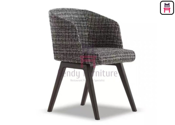 Grey Fabric Upholstered Dining Chair con i braccioli per uso del ristorante
