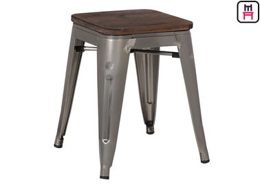 Sgabello da bar su ordinazione di stile di Tolix di colore, sedia Seat di legno di Tolix della caffetteria