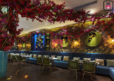 Forma stabilita del tessuto del sofà di lusso blu S del ristorante nessun'esigenza Installatoin dell'hotel