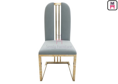 Velluto pranzante posteriore Seat W48 * D42 delle sedie di livello dorato di Rosa * H103cm senza bracciolo
