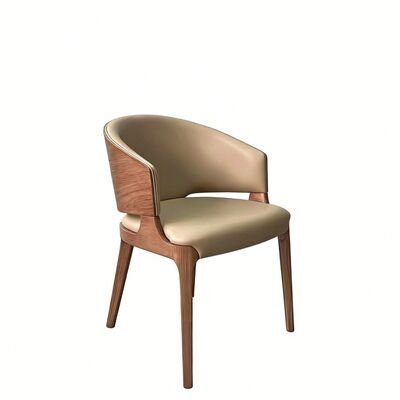 Sedia da Ristorante Personalizzabile in Legno con Legno di Frassino Bianco Massello e Ecopelle Premium per Spazi da Pranzo Eleganti