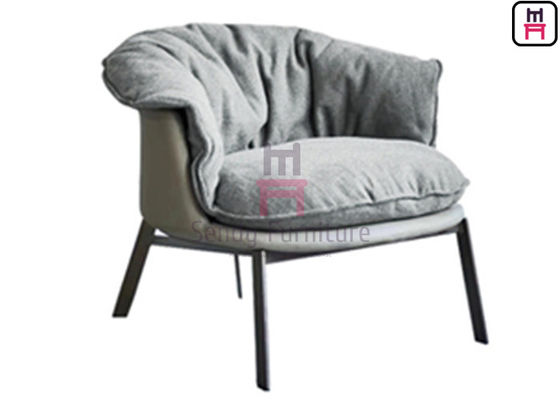Unfolder ricoperto 0.6cbm Sofa Chair Height di base metallica 45cm