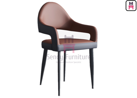 W45cm ha ricoperto nordico di cuoio di Eco della sedia del ristorante del metallo spiegato