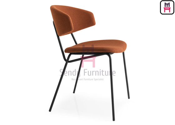Struttura posteriore aperta Shell Cushion With Backrest del metallo della sedia del ristorante H78cm