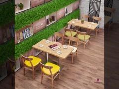 Legno posteriore curvo classico che pranza le sedie con la mobilia dell'interno commerciale dei sedili di cuoio