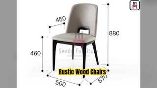Sedie da ristorante in legno rustico per l'atmosfera